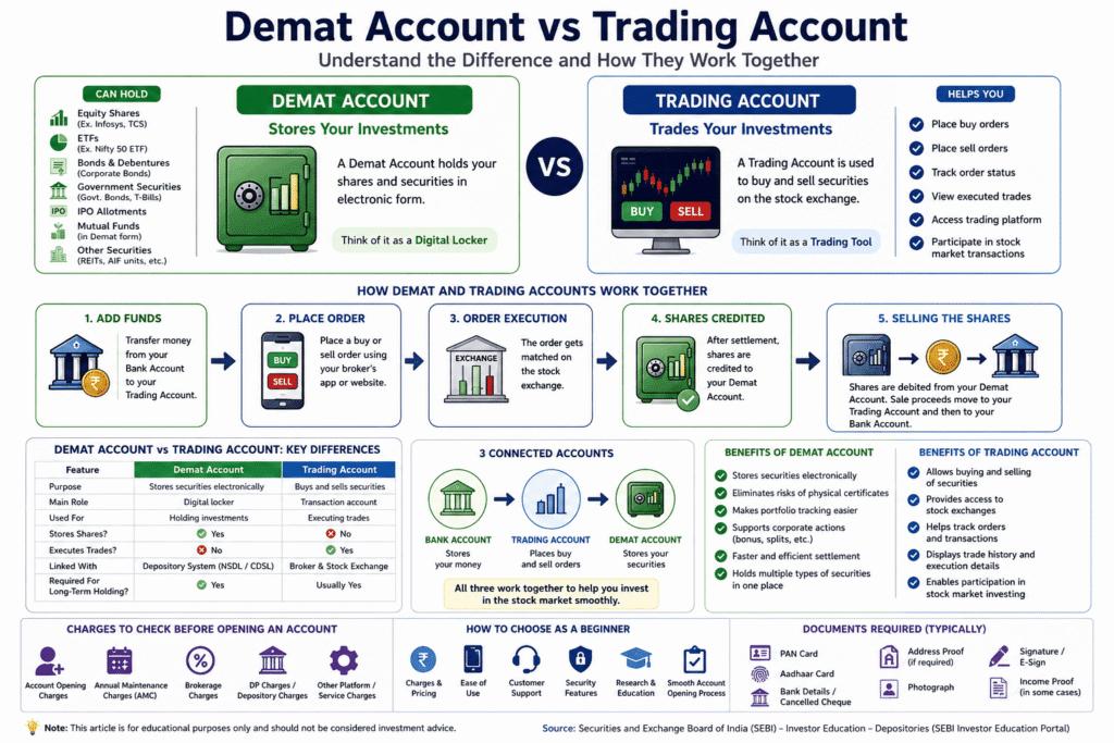 What Is a Demat Account and Trading Account? Key Differences for Beginners